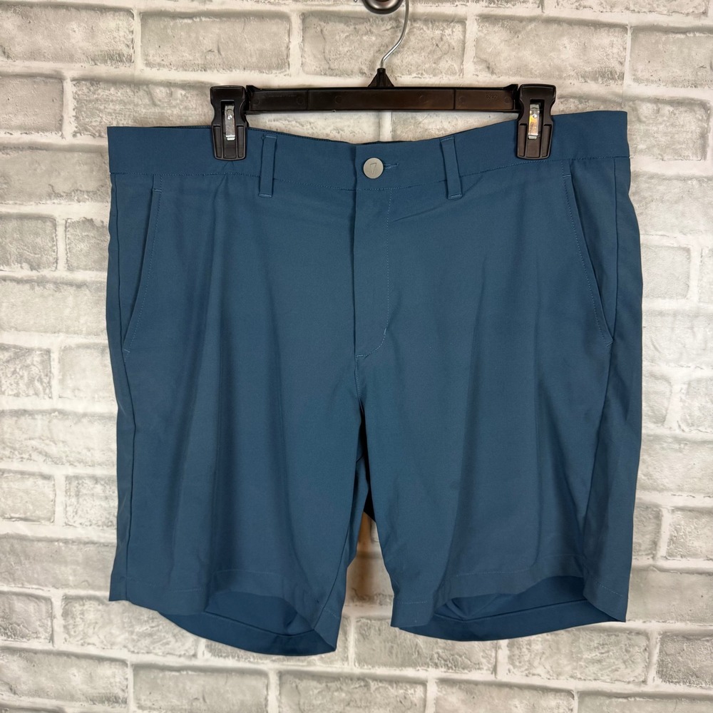 Primo Golf Mens 7 Inch Inseam Performance Shorts Blue Teal Size 36 x7" Inseam
